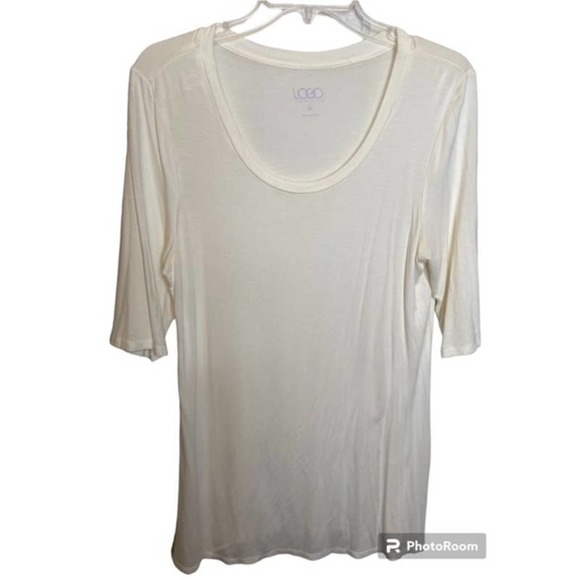 Logo by Lori Goldstein Off White SZ Medium Elbow Sleeves - Picture 1 of 3